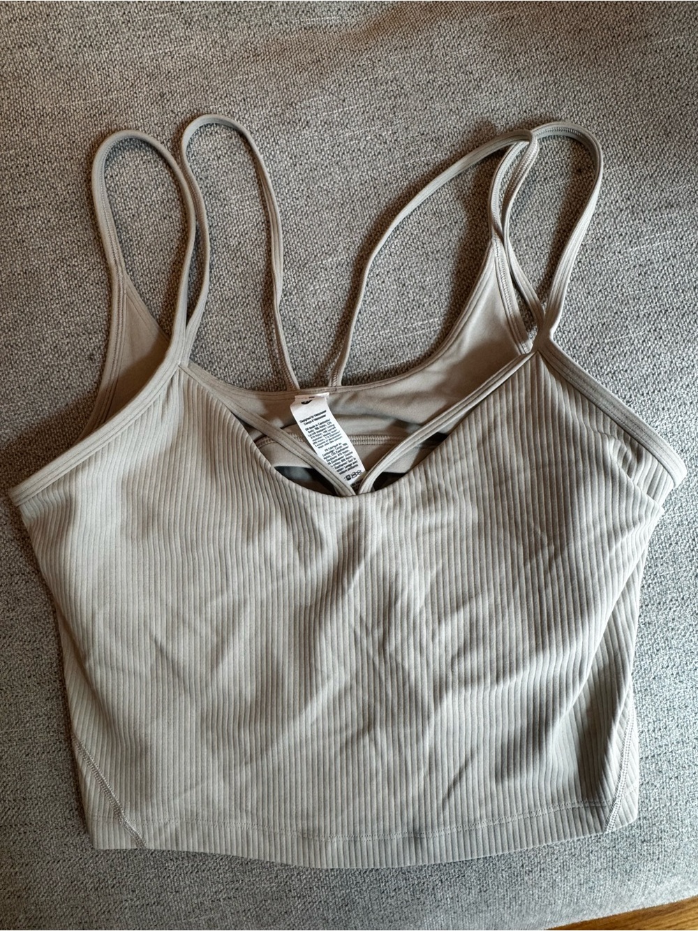 lululemon athletica Ribbed Tank Top in Beige